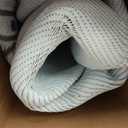 10x14 Large Outdoor Rug,Modern Bordered Plastic Straw Carpet,Waterproof Lightweight Outdoor Carpet,Easy Cleaning Folding Uv Resistant Picnic Camping Mat,Grey/White