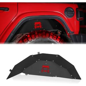 JROAD Inner Fender Rear Fender Liners Compatible with Jeep Wrangler JL Aluminum,with 4 LED Lights for 2018-2022 Jeep Wrangler JL(No fit 2020-2022 Gladiator JT)