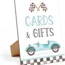 Race Car Birthday Party Signs, Cards and Gifts, 811 Wooden Play Sign with Stand, Race Car Birthday Party Decorations,Race Car Birthday Party Supplies - LP073