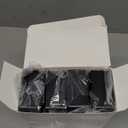 Teling 4 Pcs 4 Piece Large Black Rectangular Desk Organizer Set, Half Accessory Tray, Plastic Tabletop Organizer for Office, Home, or Study, Dimensions: 9.45 x 2.95 x 1.38 Inches