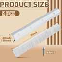 Hushee 2 Pcs 36 Inches Brush Door Sweep for Exterior, Aluminum Commercial Door Sweep Bottom All-Season Alloy Brush for Exterior and Interior Sealing Gaps Keeps Cold Air, Dust Out (White)