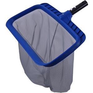 POOLAZA Pool Skimmer Net, Larger Capacity Pool Net Skimmer with Durable Deep Net, Sturdy Frame Pool Nets for Cleaning Effortlessly, High-Efficiency Pool Leaf Net with Easy Scoop Edges (Navy Blue)