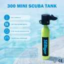 Diving Tank with DOT Certification Reusable Scuba 0.5L Pony Bottle Support Dive Time Diving Cylinder Suitable for Underwater Work/Underwater Recreation