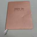 2025-2026 Planner - July 2025 - June 2026, Planner 2025-2026 Daily Weekly and Monthly, 8.5" x 11", Pen Holder, Calendar Stickers, Pocket, 25 Notes Pages, Faux Leather Cover, A4 Premium Paper (Pink)