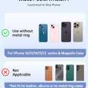 LISEVO Phone Ring Holder Compatible with MagSafe - Magnetic Cell Phone Grip Magnet Removable Finger Ring Grip Stand Cute Girly Kawaii Black Gold Design for iPhone 17 Pro Max 16 15 14 13 12 Series