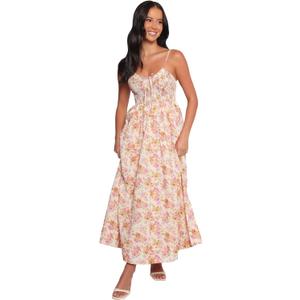 Petal & Pup Women's Salaca Maxi Dress Pink Orange, Size XL