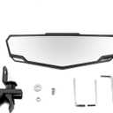 Wsays UTV Center Rear View Mirror Adjustable Angle fits 1.5-2" Round Roll Bar Rear Center Convex Mirror Compatible with RZR Maverick Talon Pionner KRX Mule YXZ Wolverine ZFORCE