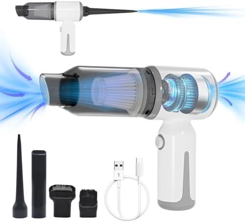 Micarto Mini Cordless Car Vacuum, Wireless Handheld Vacuum Cleaner 9KPa High Power Suction, Portable 3 in 1 Little Vacuum &Air Blower & Pump,USB-C Charging for Small Space at Car Home&Office