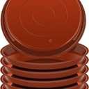 VUWEZ 6 Pack of Plant Saucer 16 Inch, Plant Tray Round, Plastic Flower Plant Trays for Pots, Plant Saucers for Indoors 16", Plant Pot Saucers, Planter Tray for Planter 13-16" (16", Terracotta)