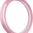 Road Comforts Steering Wheel Cover, Silver Bling Glitter with Black Leather, Universal Fit 14.5"-15.5" Wheel Cover for Women & Girls, Anti-Slip Protector for Cars, Trucks, Vans, SUVs (Pink & Sliver Glitter)