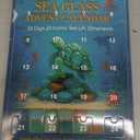 2025 Sea Glass Marine Life Advent Calendar, 24 Days Ocean-themed Christmas Countdown with 24 Realistic Ocean Animals Decoration, for Kids Collectors