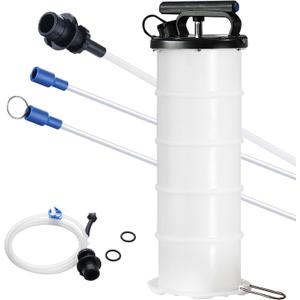 Happybuy Liquid Extractor, 1.74 Gallons (6.5 Liters), Hand-Controlled Manual Oil Change Vacuum Liquid Extractor with Dipstick and Hose, Oil Change Pump for Vacuum Extraction of Car Fluids