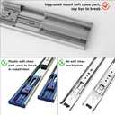 LONTAN 10 Pairs Soft Close Drawer Slides 20in SL4502S3-20 Ball Bearing Full Extension Dresser Drawer Glides Side Mount Heavy Duty Cabinet Rails 100lb Capacity