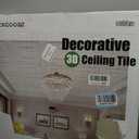 STICKGOO Glue Up Ceiling Tiles, 24x24 Inch PVC Decorative Drop Ceiling Tile Antique Copper 48 Sq. Ft, Pack of 12 Tiles