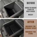 Muslogy for Acadia 2020-2023 Center Console Storage Box & Lower Center Tray 2PCS Compatible with GMC Acadia SL SLE SLT Denali AT4 2023 2022 2021 2020(Console+Lower)