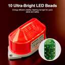 DC24V Strobe Siren Industrial Warning Light with Red LED and 105dB Buzzer, Ultra-Bright Signal Flashing Alarm Light for Safety and Alert, Oval