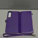 XcaseBar for Samsung Galaxy S22 Plus Wallet case with Zipper Credit Card HolderRFID Blocking, Flip Folio Book PU Leather Phone case Shockproof Cover Women Men for S22 Plus case Purple