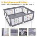 Premium Baby Playpen with Mat, 71x60 Inches Extra Large Playpen for Babies and Toddlers, Indoor & Outdoor Activity Center, Safety Baby Play Pen with Gate Prints