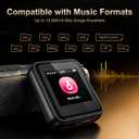 H2 Mini MP3 Player with APTX Bluetooth, Hi-Res Audio, Lossless DSD/FLAC, Touch Screen & Wearable Clip, Portable Music Player for Running, Workout & Travel, 64GB Memory, Supports up to 512GB