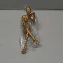 Gold Reading Women Figurine, Thinker Statue for Home Decoration, Resin Modern Abstract Aesthetic Sculptures, Small Art Golden Statue for Shelf Living Room Dining Room Office Desktop Coffee Table