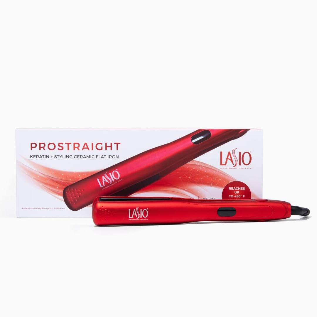 LASIO 1 Inch Pro Straight Ceramic Flat Iron Hair Straightener  Frizz-Free Shine, Salon-Quality Heat, 6 Temp Settings, Matte Finish, Digital Display, Tangle Resistant, For All Hair Types, Smooth & Sleek Styling