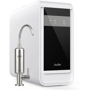 SimPure Q3-600A Reverse Osmosis System with Remineralization, 600 GPD Under Sink RO Water Filtration with ALK Faucet, 8 Stage Tankless RO Water Filter, PH+, Acid-Base Balance, NSF/ANSI 58 Certified