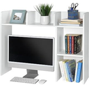 GlossyEnd Sturdy and Elegant Wood Dorm Desk Bookshelf Organizer, Office Desk Bookshelf Holder, Desktop Bookshelf Storage, Desk Book Organizer, Collage Dorm Desk Bookshelf, White