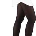 Truform Women's 20-30 mmHg Medical Compression Tights, Footless Opaque Shapewear Support Pantyhose, Large (Black)