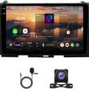 6+128GB Qualcomm Android 14 Car Stereo for Toyota Highlander 2014-2019 with Wireless Carplay Android Auto, 10.1 inch Aftermarket Octa Core GPS Navigation Radio with WiFi BT SWC + Backup Camera MIC