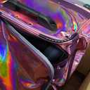 Fanwoli 23" Dance Bag with Garment Rack | Prism-Glowing Collection | Waterproof Iridescent Fabric | Ideal Competition Duffle Bag for Dancer Cheerleader Little Princess | Laser Purple