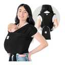 KeaBabies Baby Wrap Carrier Ring Sling  Easy to Wear, Adjustable DLite Baby Carrier Newborn to Toddler, Infant Carrying Shirt, Hands Free Bonding, Breathable Fabric Wearing Wrap (Trendy Black)
