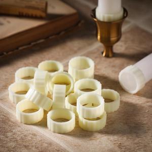 100 Pack Rubber Taper Candle Hugger Grips Rings Holders Stay Put Candle Grips Inserts Keep The Bougie Upright and in Place for Taper Bougie Cups