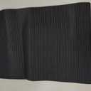 SLKQG Black Placemats Set of 8 - Easy Clean Washable Vinyl Placemats - Heat Resistant Placemats for Kitchen Table - PVC Table Mats for Dining Table (Pure Black, 8)