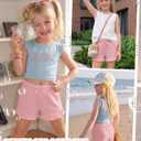 Toddler Girls Shorts Elastic Waist Lightweight SweatShorts Ruffle Pull on Loose Cute Summer Shorts 18M-5T