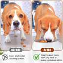 1 Pack 37 oz Ceramic Dog Bowl for Large Dogs with Long Ears No Spill Water & Food Pet Bowl Cocker Spaniel Beagle Bassett (Moon White)