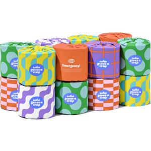 Who Gives A Crap | 100% Recycled Toilet Paper, 16 Rolls, 330 Sheets, Soft & Strong, Virgin Tree Free, Bulk Toilet Paper