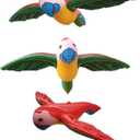 3 Pieces Inflatable Flying Parrot Inflatable Parrot Decorations for Tropical Party Gift Luau Decoration