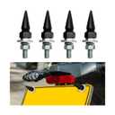YGDMD 4PCS License Plate Screws,Stylish Spike Motorcycle License Plate Bolts for Fixing Licenses Plates,Universal Car Accessories Licenses Plates Bolts and Nuts for Car Truck SUV (Black)