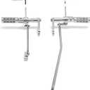 TOFR Aluminum Forward Controls Foot Pegs for Harley Dyna Street Bob FXDB 2006-2017 Super Glide FXD FXDC FXDX Low Rider FXDL 2000-2017 (Polished Silver)