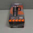 TKK 40 oz Tumblers with Handle and Straw, Ceramic Coating Insulated Bottle 100% Leakproof Travel Mug for Water, Iced Tea or Coffee, Smoothie, Cup Holder Friendly Base,SteelBlack