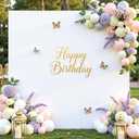 6.6FT x 6.6FT Square Arch Backdrop Cover, White Stretchy Spandex Fitted Square Arch Stand Cover for Baby Shower Birthday Party Wedding Ceremony Banquet Photo Decoration