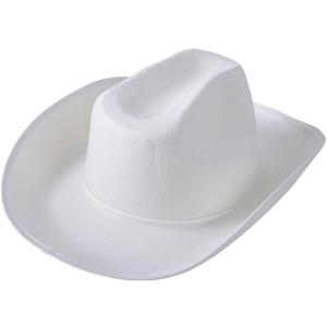 U. S. Toy White Kids Cowboy Hat, Felt Cowgirl Hat for Girls and Boys, Dress-Up and Costume Parties, Perfect for Halloween, Adult Sized, 1-Pack, 3 Years & Older