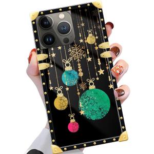 Compatible with iPhone 15 Pro Max Case,Luxury Soft TPU & Hard PC Back for Girls Women,Shockproof Protective Phone Cover for iPhone 15 Pro Max,Christmas Decorations