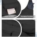 Travel Purse - Crescent Crossbody Sling Bag for Women - Cross Body Hobo HandBag Tote Shoulder Handbag (Black)