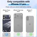 Phone Case, Compatible with iPhone 17 Pro, Transparent Electroplated Silver Phone Case, Frameless Design, with Camera Lens Protection.