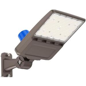 G GJIA LED Parking Lot Light,150W, 21,000LM 5000K, Shoebox Light with Dusk to Dawn Photocell,Adjustable Arm Mount, IP66 Waterproof, Commercial LED Area Security Light for Parking Lot,Roadway