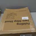 Folding 2-Step Stool for Adults Kids Non-Slip Collapsible Portable Step Stool for Kitchen Home Toilet Bedroom Office Bathroom Rv,Holds 300 Lbs(White)