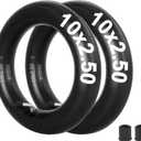 2 Pack 10x2.50 Thicker Butyl Inner Tube with TR87 Bent Valve Stem 10 Inch Inner Tube for Smart Self Balancing Electric Scooter 36v 48v 400w 500w 800w Hub Motor Mijia M365