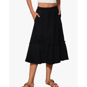 High Waist Tiered Skirts for Women Flowy Skirts for Women Long Length with Pockets 2026 Fashion Trendy XL