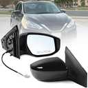 Paderson Right Passenger Side Mirror Assembly Fits 2013-2019 Nissan Sentra with Power Glass Manual Folding Match to Black Replace NI1321238(3 Pins)